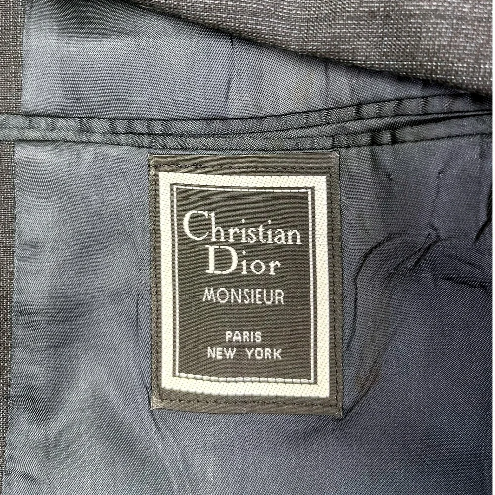 Christian Dior Monsieur Blazer‎ Two Button Classic Pinstripe Suit Jacket 42 L